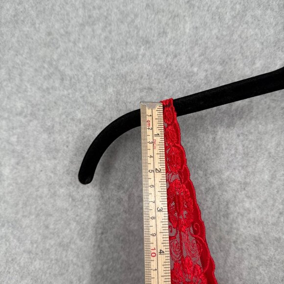 Silkscreen Womens VTG Silk Tank Top Cami Size M Red Hearts Lace Love Adjustable - Picture 9 of 11